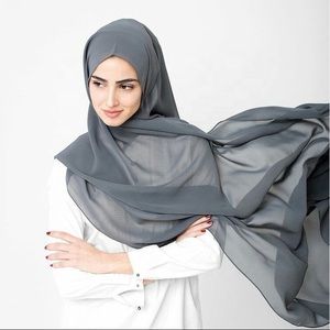 Gray Chiffon Hijab